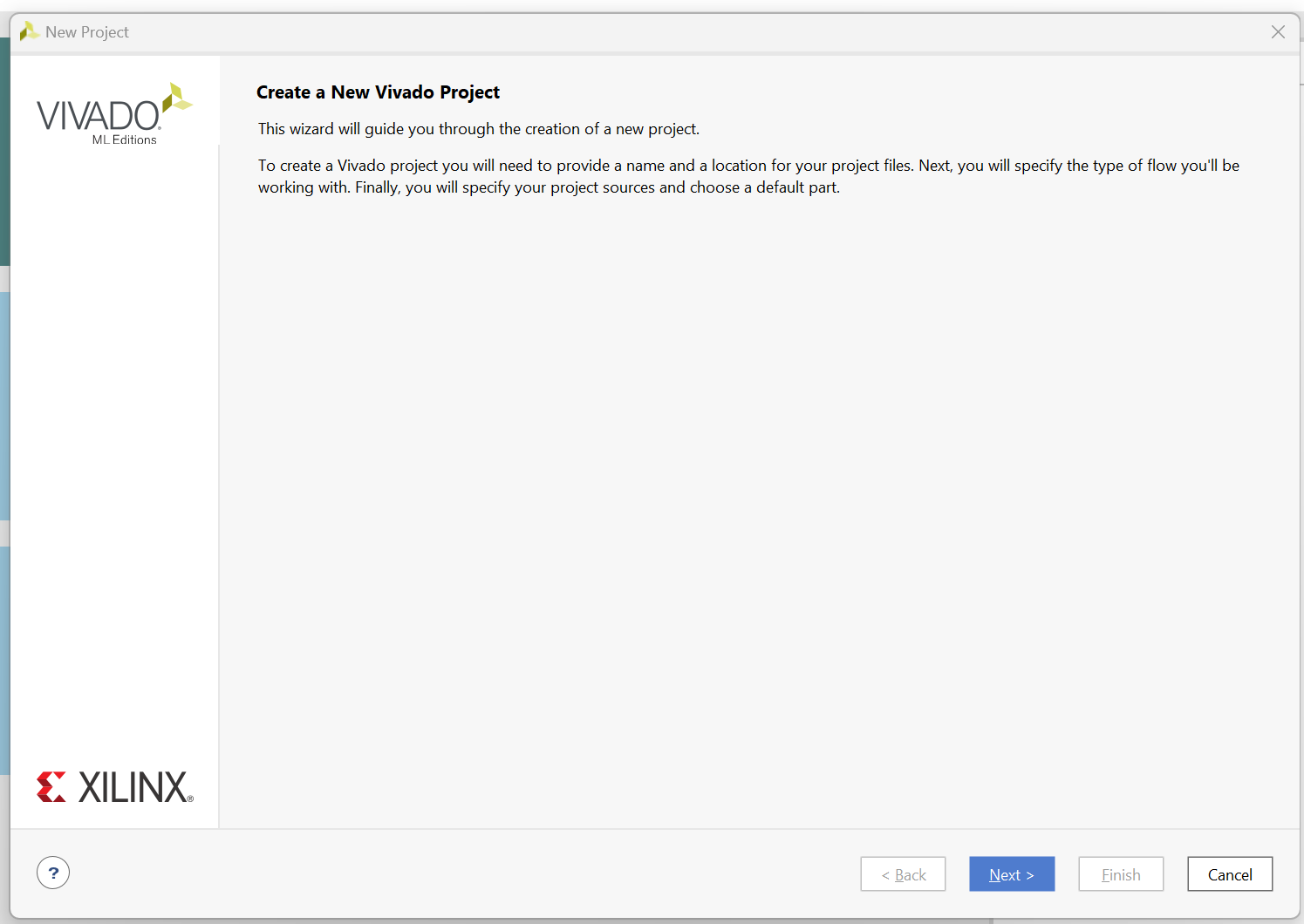 New project: create new project