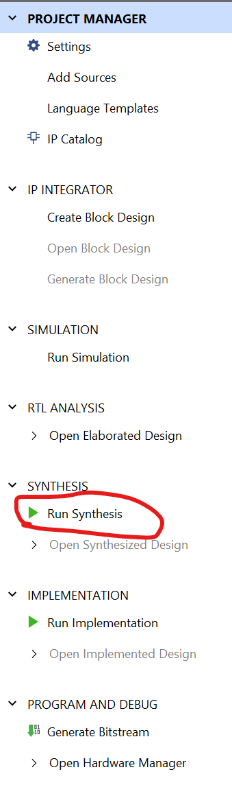 Run synthesis